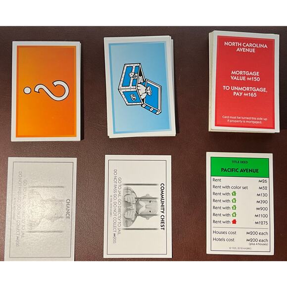 MONOPOLY GAME REPLACEMENT - PROPERTY | CHANCE |COMMUNITY CHEST CARDS / 2017 - Picture 2 of 2